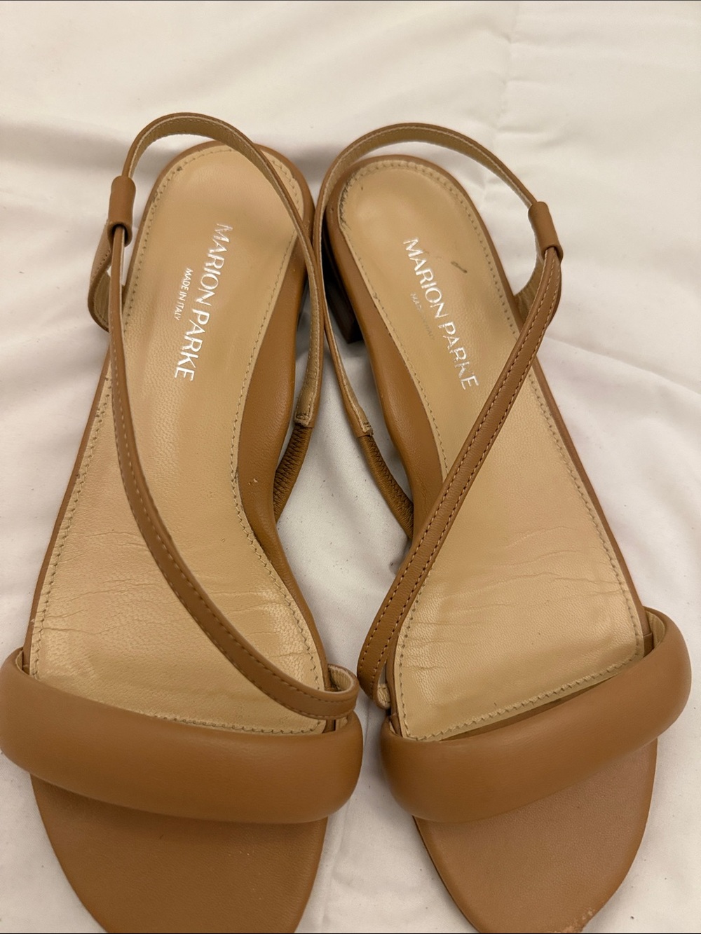 Marion Parke Tan Slingback Sandals